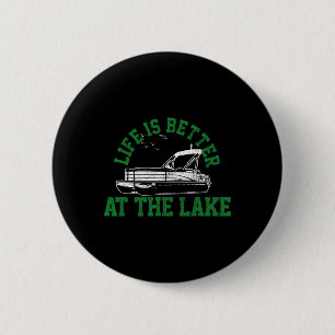 Badge Rond 5 Cm Capitaine de Ponton La Vie en Bateau est Meilleure