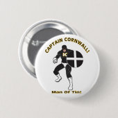 Badge Rond 5 Cm Capitaine les Cornouailles (Devant & derrière)