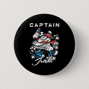 Badge Rond 5 Cm Capitaine moto de jet d'eau de sports extrêmes