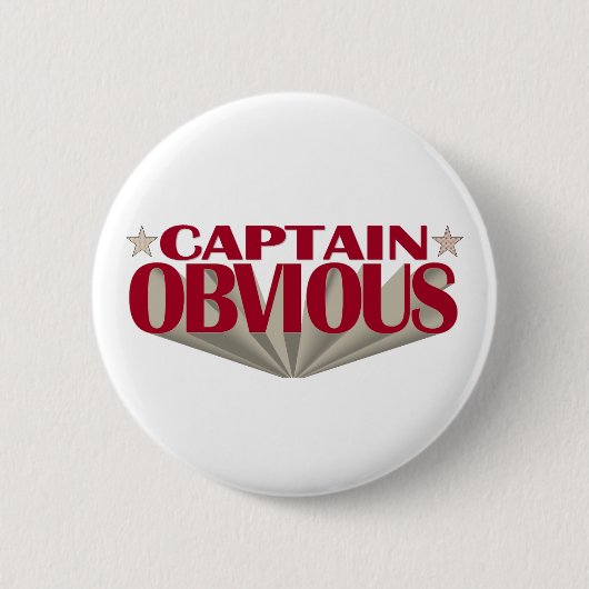 Badge Rond 5 Cm Capitaine Obvious (Devant)