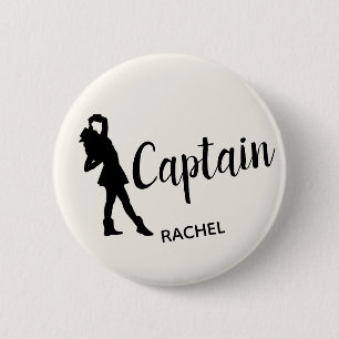 Badge Rond 5 Cm Capitaine Personalized d'équipe d'entraînement