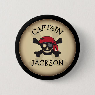 Badge Rond 5 Cm Capitaine personnalisé par partie Button de pirate