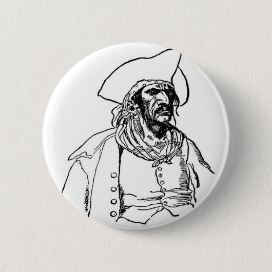 Badge Rond 5 Cm Capitaine pirate (Devant)