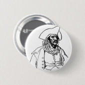Badge Rond 5 Cm Capitaine pirate (Devant & derrière)