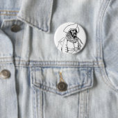 Badge Rond 5 Cm Capitaine pirate (En situation)