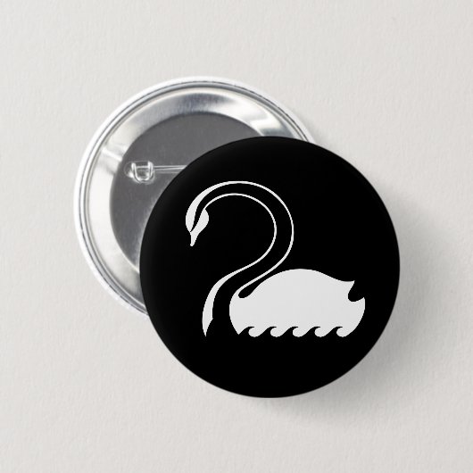 Badge Rond 5 Cm Capitaine Swan Flag Button (Devant & derrière)
