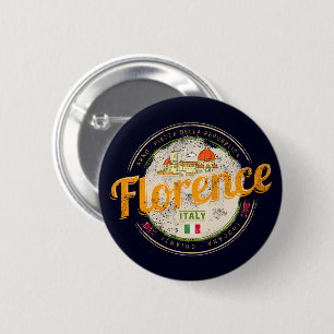 Badge Rond 5 Cm Capitale de Florence Toscane Italie souvenir vinta