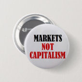 Badge Rond 5 Cm Capitalisme des marchés pas (Devant & derrière)