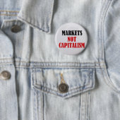 Badge Rond 5 Cm Capitalisme des marchés pas (En situation)
