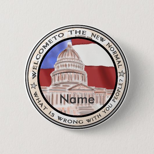 Badge Rond 5 Cm Capitol Nouvelle politique normale (Devant)