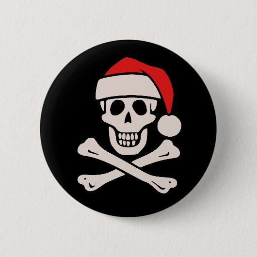 Badge Rond 5 Cm Cap'n Claus (Devant)
