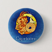Badge Rond 5 Cm Capricorne (Devant)