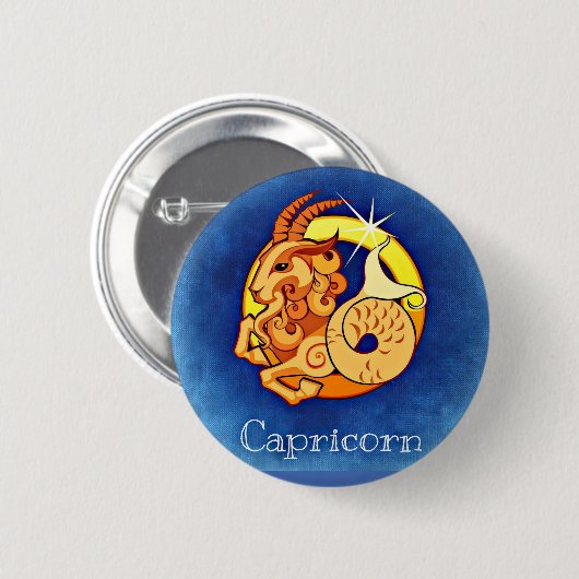 Badge Rond 5 Cm Capricorne (Devant & derrière)
