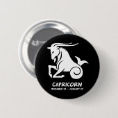 Badge Rond 5 Cm Capricorne (Devant & derrière)