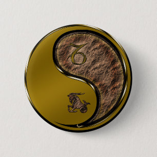 Badge Rond 5 Cm Capricorne
