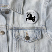 Badge Rond 5 Cm Capricorne de zodiaque (En situation)
