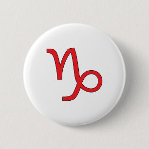 Badge Rond 5 Cm Capricorne, Symbole zodiaque, horoscope