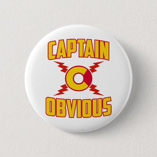 Badge Rond 5 Cm Captain Obvious (Devant)