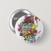 Badge Rond 5 Cm Capteurs de bande dessinée Supergirl 4 (Devant & derrière)