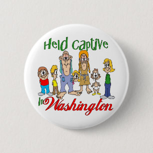 Badge Rond 5 Cm Captif tenu à Washington