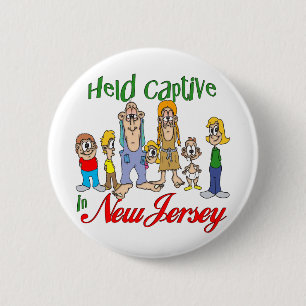 Badge Rond 5 Cm Captif tenu dans le New Jersey