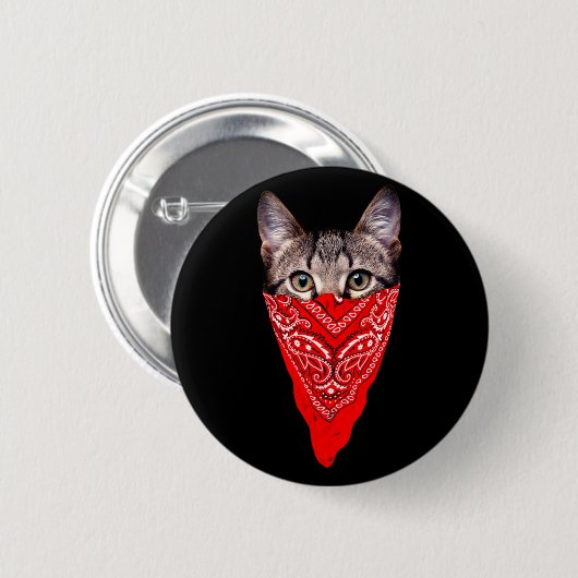 Badge Rond 5 Cm Capuchon de chat (Devant & derrière)