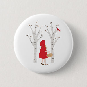 Badge Rond 5 Cm Capuchon rouge