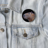 Badge Rond 5 Cm Capybara (En situation)