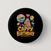 Badge Rond 5 Cm Capybara Animal Lover Fun Cappy Birthday Party Sup (Devant)