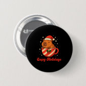 Badge Rond 5 Cm Capybara Christmas Shirt, Funny Capy Holidays  (Devant & derrière)