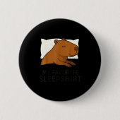 Badge Rond 5 Cm Capybara Favorite Sleepshirt Sleeng Pajamas Boys G (Devant)