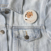 Badge Rond 5 Cm Capybara mignon (En situation)