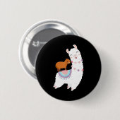 Badge Rond 5 Cm Capybara Riding Llama Funny Capybara Cute Gift Ide (Devant & derrière)