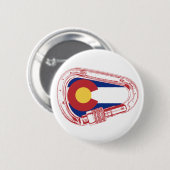 Badge Rond 5 Cm Carabiner Escalade du Colorado (Devant & derrière)