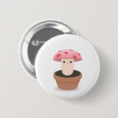 Badge Rond 5 Cm Caractère de champignon (Devant & derrière)