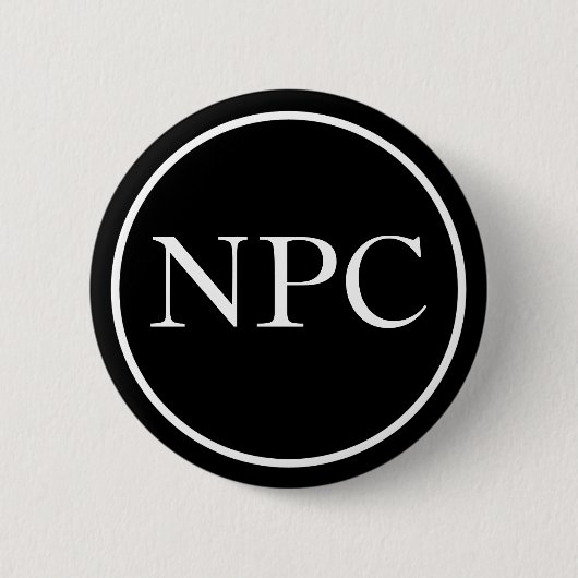 Badge Rond 5 Cm Caractère de Non-Joueur (Devant)