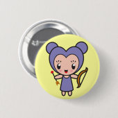 Badge Rond 5 Cm Caractère de signe d'étoile - Sagittaire (Devant & derrière)