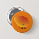 Badge Rond 5 Cm Caractère de sourire de mangue (Devant & derrière)