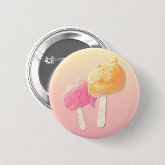 Badge Rond 5 Cm Caractère Popsicles (Devant & derrière)