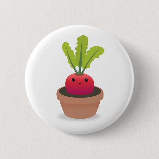 Badge Rond 5 Cm Caractère Radish (Devant)