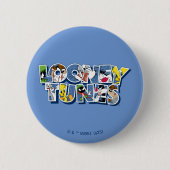 Badge Rond 5 Cm Caractères LOONEY TUNES™ en lettres (Devant)