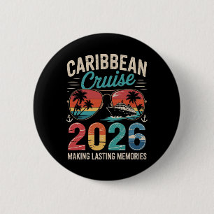 Badge Rond 5 Cm Caraibes Croisière 2026 Voyage Vacation Correspond