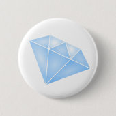 Badge Rond 5 Cm Carat diamant bleu brillant (Devant)