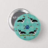 Badge Rond 5 Cm Cardigan Welsh Corgi (Devant & derrière)