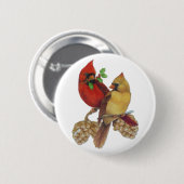 Badge Rond 5 Cm Cardinal Pair (Devant & derrière)