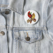 Badge Rond 5 Cm Cardinal Pair (En situation)
