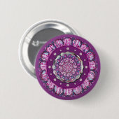 Badge Rond 5 Cm Cardinal Red Rosace (Devant & derrière)