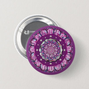 Badge Rond 5 Cm Cardinal Red Rosace