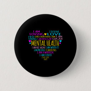 Badge Rond 5 Cm Cardiologie - Faits sur la santé mentale - Fiche d
