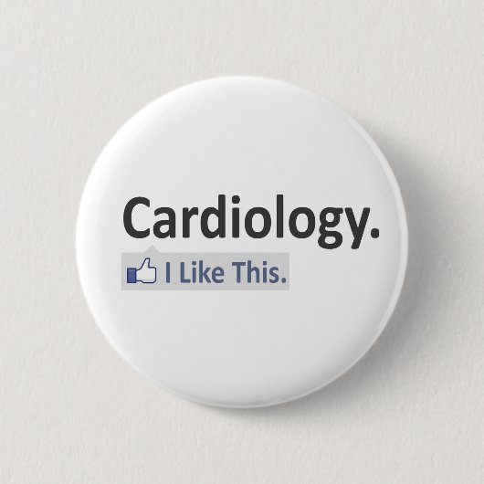 Badge Rond 5 Cm Cardiologie... J'Aime Ça (Devant)